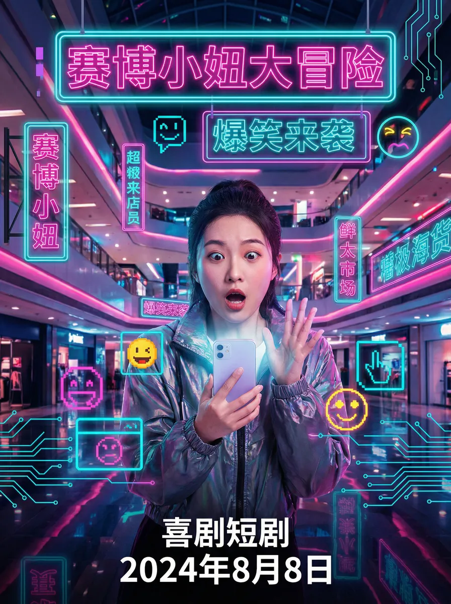 我的抗战之猎豹突击队 搞笑喜剧短剧 - 赛博小妞大冒险海报